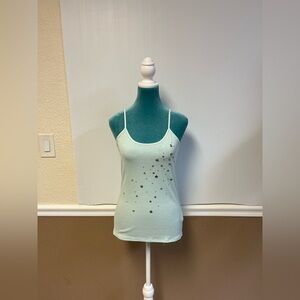 Juicy Couture Mint Green Cami Top‎ with Gold Rhinestones – Size M